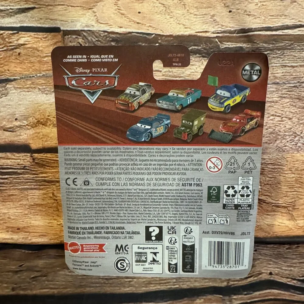 Disney Pixar Cars Eugene Carbureski #36 Pink Race Car Diecast Mattel HHY98 New